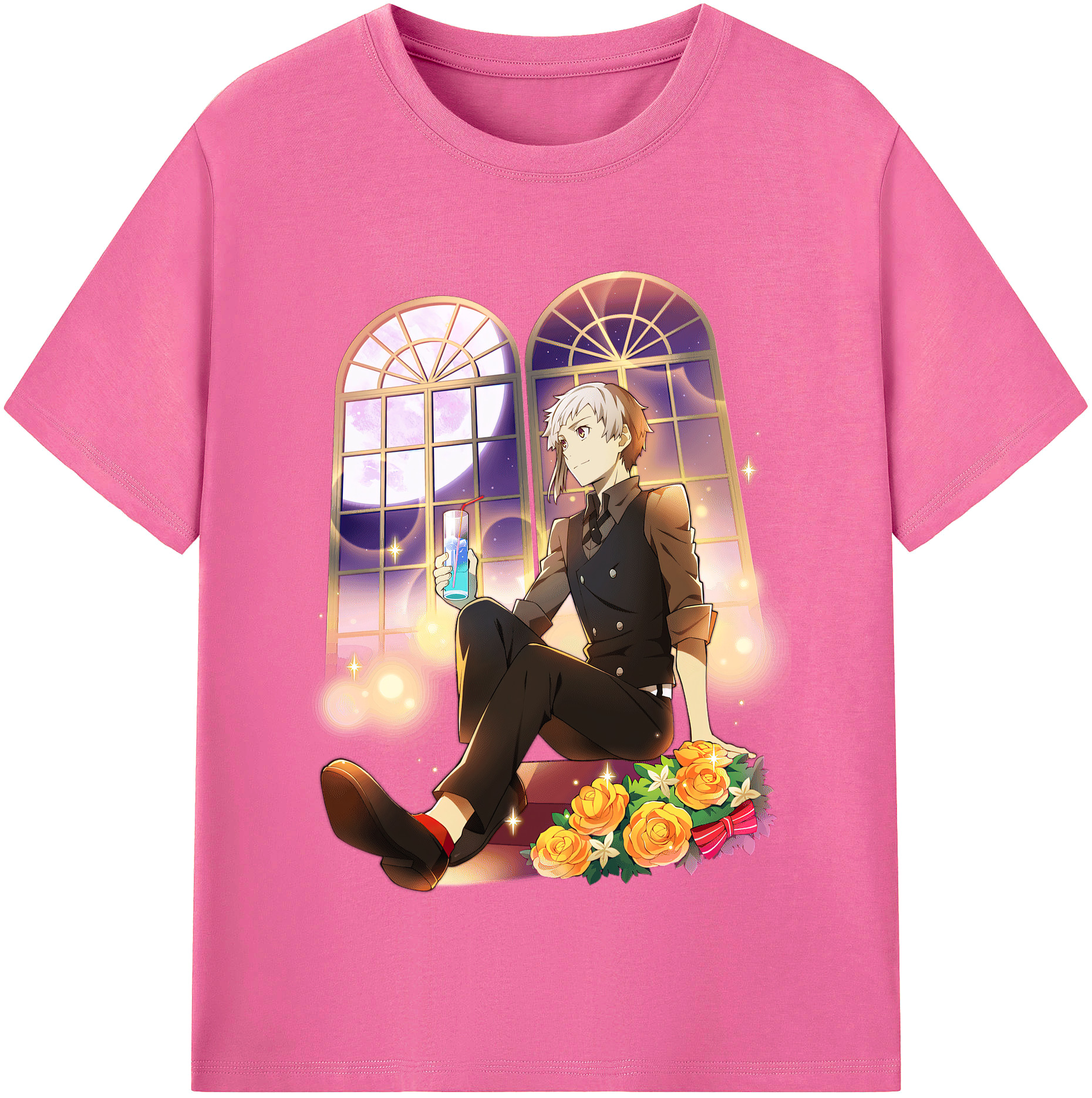（画像用） 文豪ストレイドッグス Bungo Stray Dogs レディースカジュアルプリントTシャツ（綿100％）